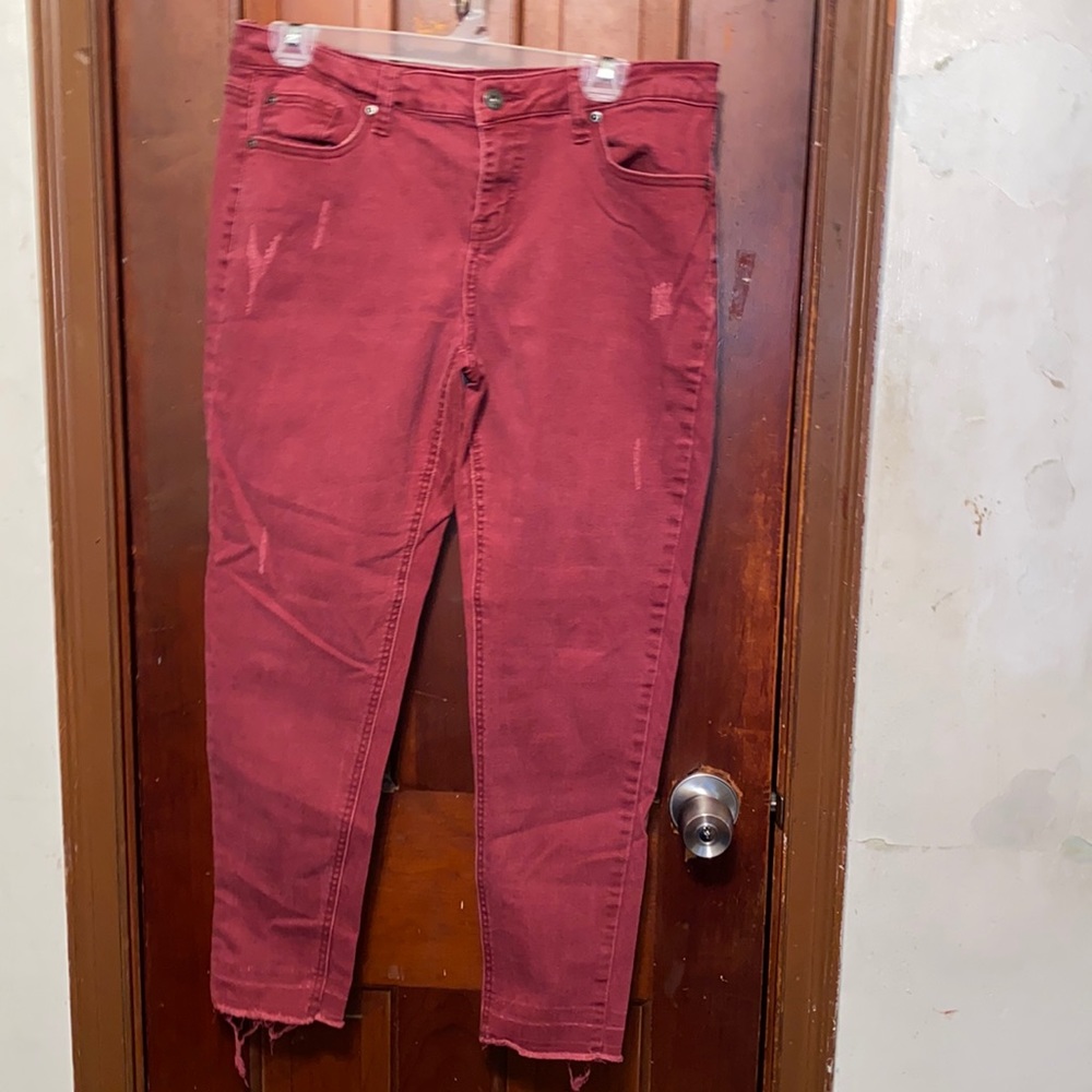 Burgundy Jeans